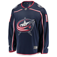 NHL Navy Miles Wood Columbus Blue Jackets Fanatics Home Breakaway Jersey