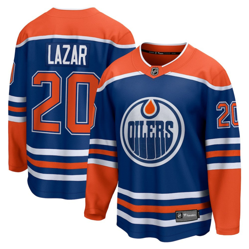NHL Royal Curtis Lazar Edmonton Oilers Fanatics Home Breakaway Jersey