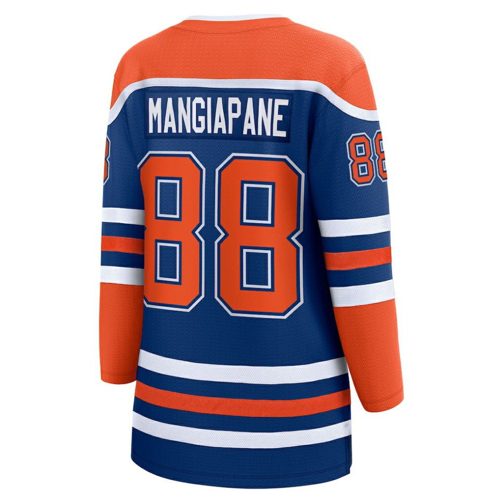 NHL Royal Andrew Mangiapane Edmonton Oilers Fanatics Women's Home Breakaway Jersey