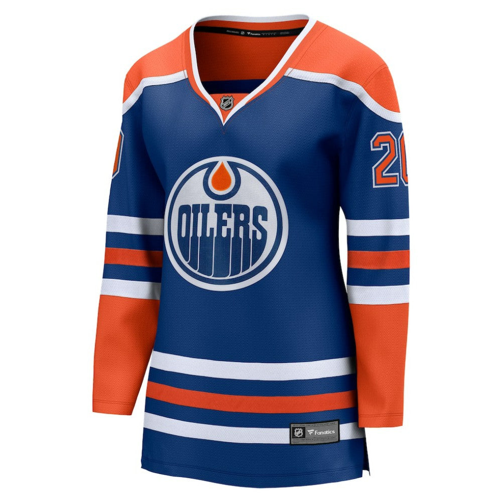 NHL Royal Curtis Lazar Edmonton Oilers Fanatics Women's Home Breakaway Jersey