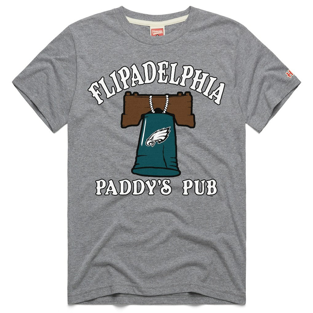 x It's Always Sunny in Philadelphia Homage Unisex Flipadelphia Paddy's Pub Tri-Blend T-Shirt - Philadelphia Eagles