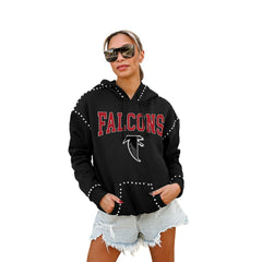Gameday Couture Women's Studded Pullover Hoodie - Atlanta Falcons