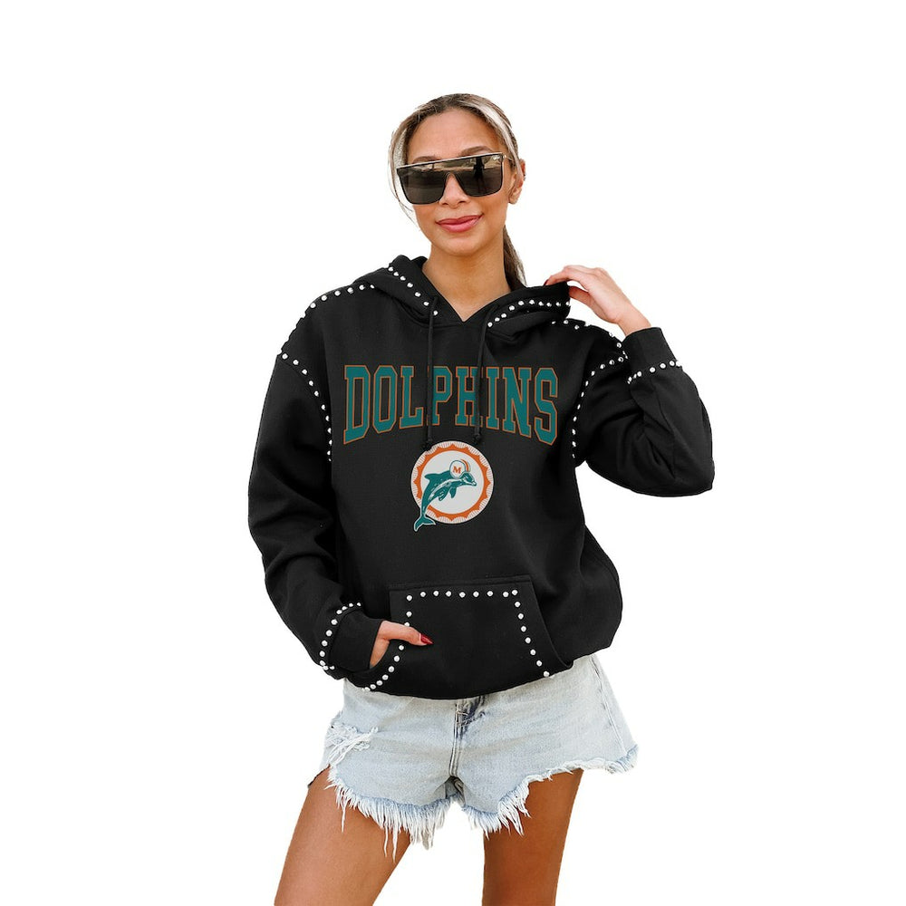 Gameday Couture Women's Studded Pullover Hoodie - Miami Dolphins