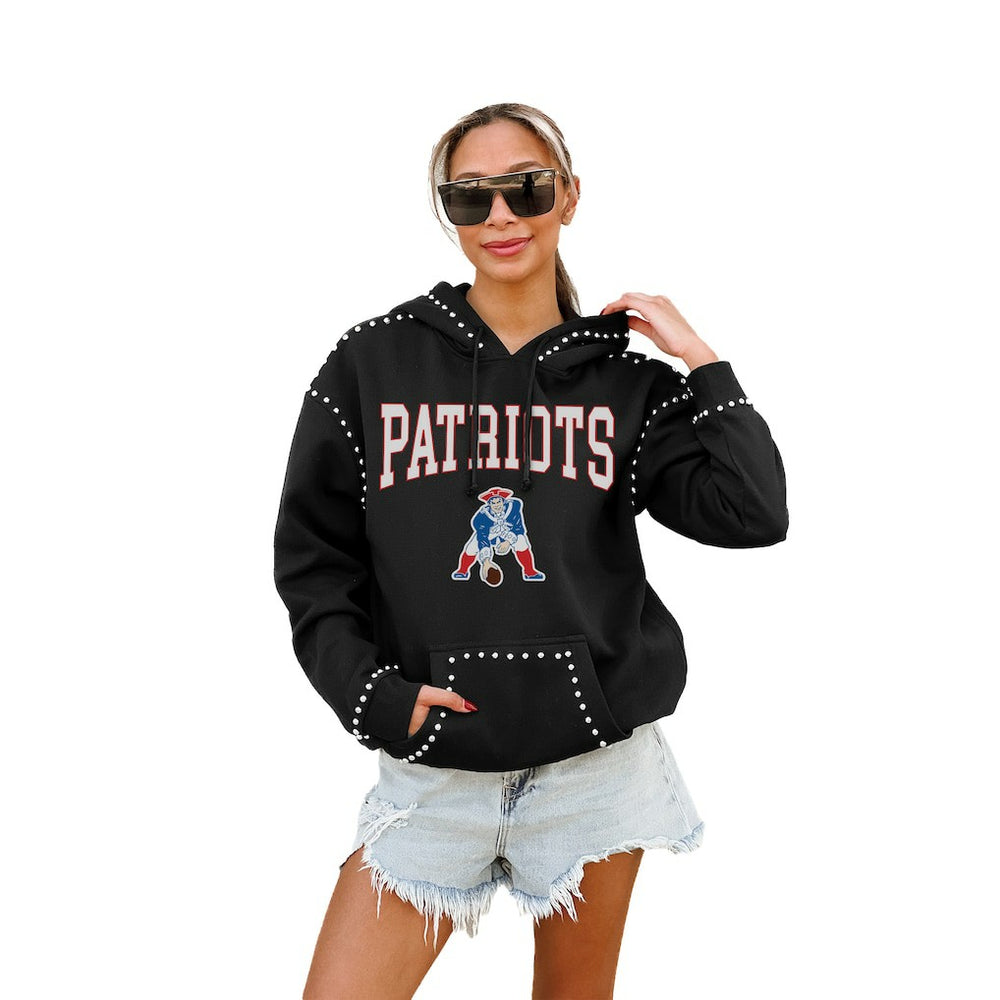 Gameday Couture Women's Studded Pullover Hoodie - New England Patriots