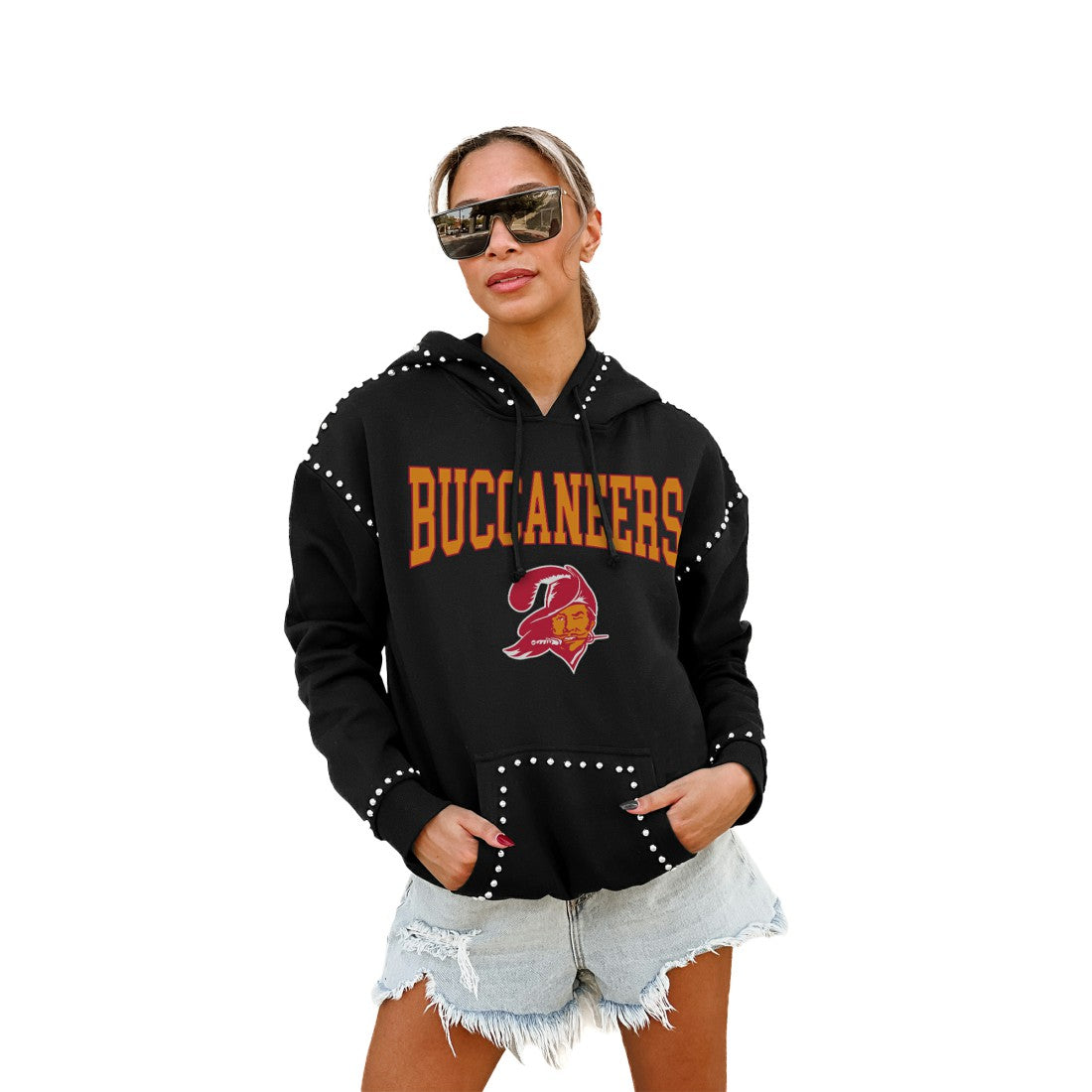 Gameday Couture Women's Studded Pullover Hoodie - Tampa Bay Buccaneers