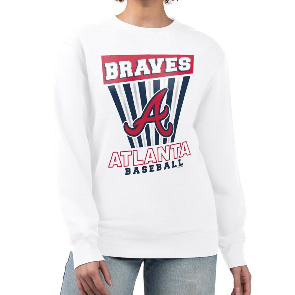 MLB Atlanta Braves Starter Women's Poster Print Team Fleece Pullover Sweatshirt
