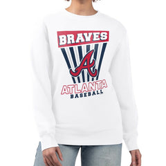MLB Atlanta Braves Starter Women's Poster Print Team Fleece Pullover Sweatshirt