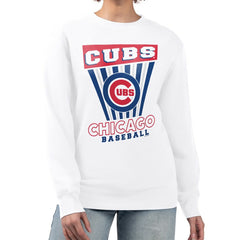 MLB Chicago Cubs Starter Women's Poster Print Team Fleece Pullover Sweatshirt