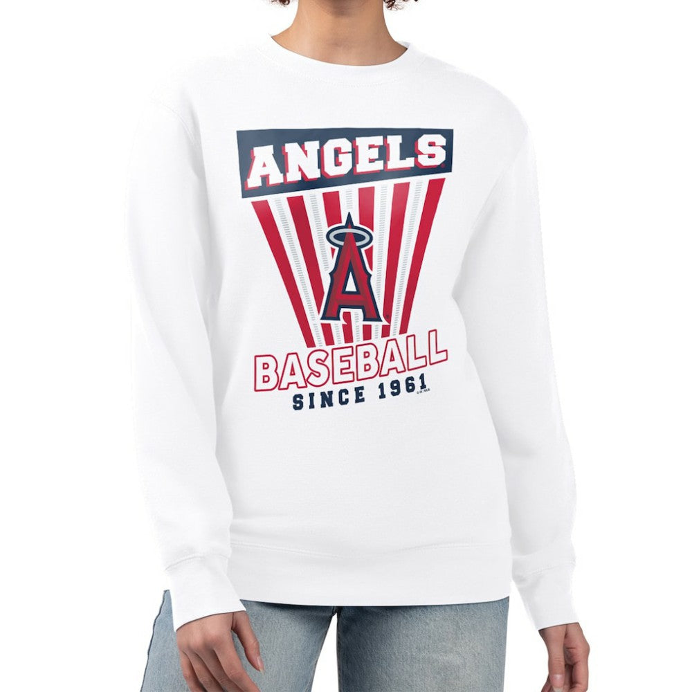 MLB Los Angeles Angels Starter Women's Poster Print Team Fleece Pullover Sweatshirt