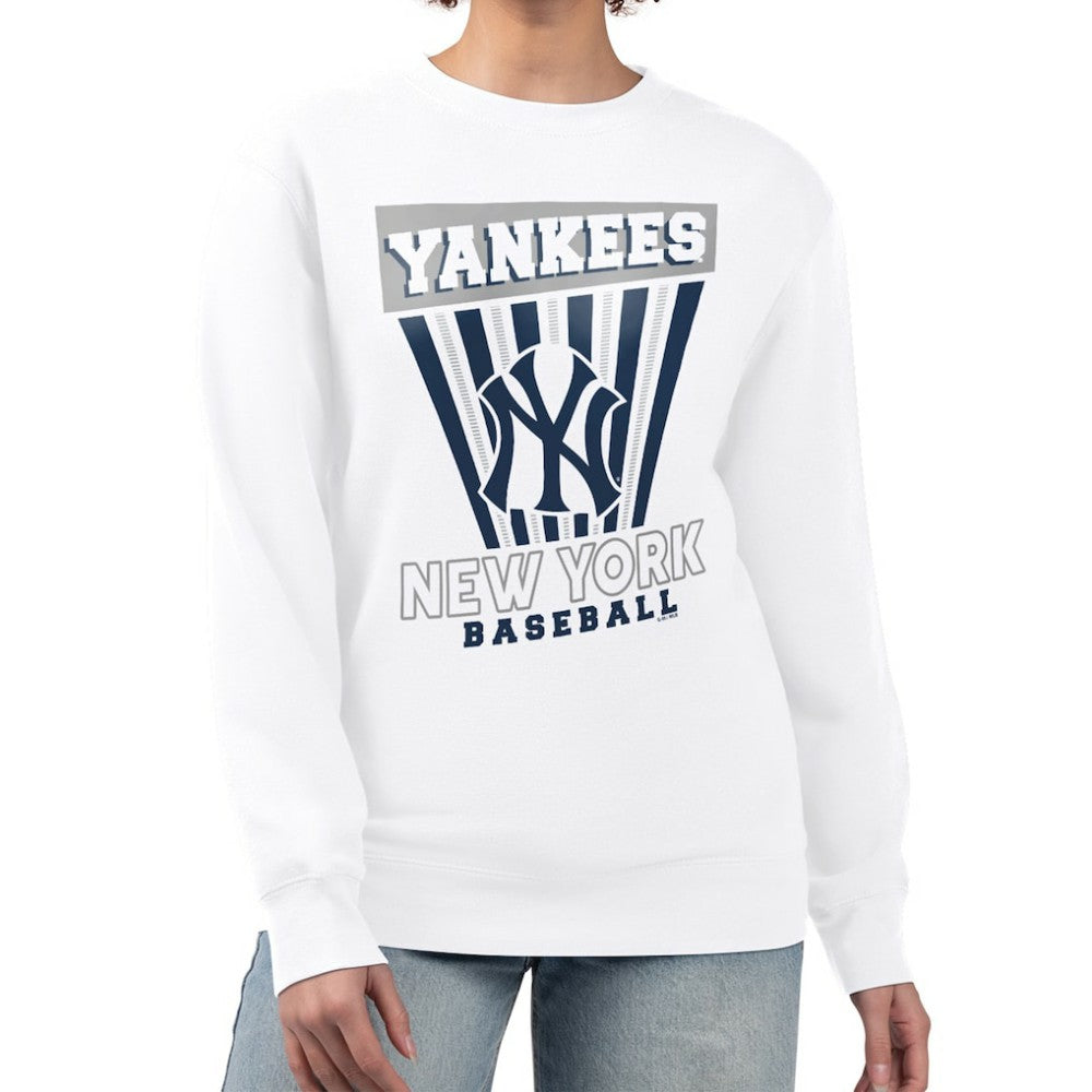 MLB New York Yankees Starter Women's Poster Print Team Fleece Pullover Sweatshirt