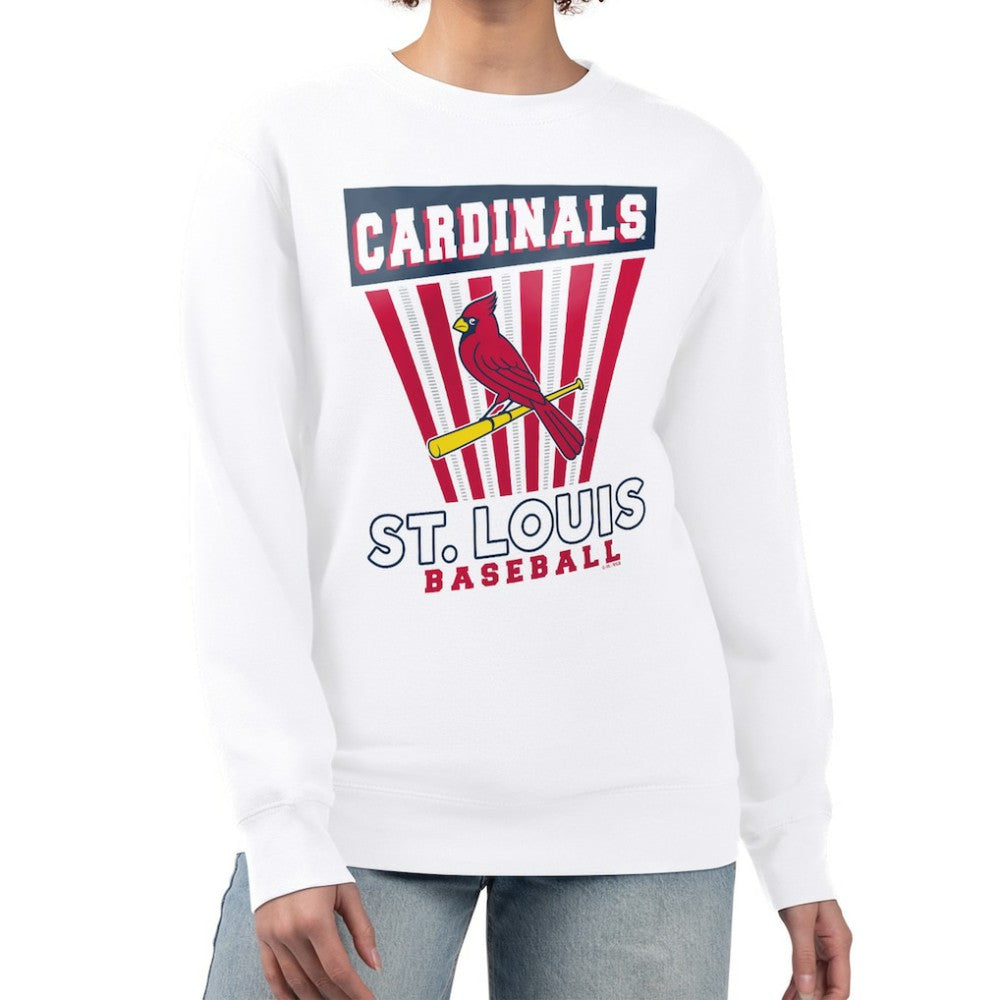 MLB St. Louis Cardinals Starter Women's Poster Print Team Fleece Pullover Sweatshirt
