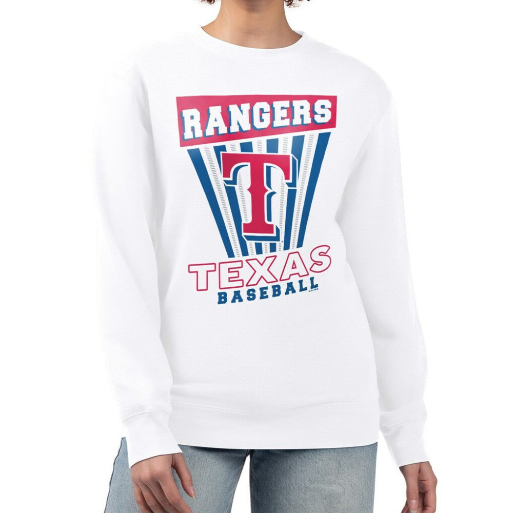 MLB Texas Rangers Starter Women's Poster Print Team Fleece Pullover Sweatshirt