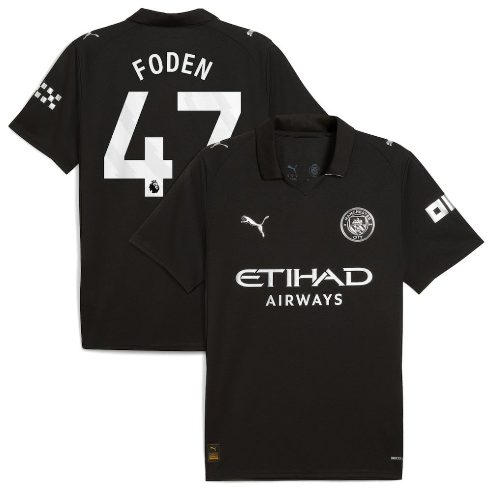 Phil Foden Manchester City 2025/26 Away Replica Player Jersey - Puma Black