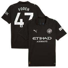 Phil Foden Manchester City 2025/26 Away Replica Player Jersey - Puma Black