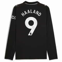 Erling Haaland Manchester City 2025/26 Away Replica Long Sleeve Player Jersey - Puma Black