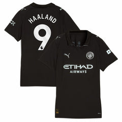 Erling Haaland Manchester City Women's 2025/26 Away Replica Player Jersey - Puma Black