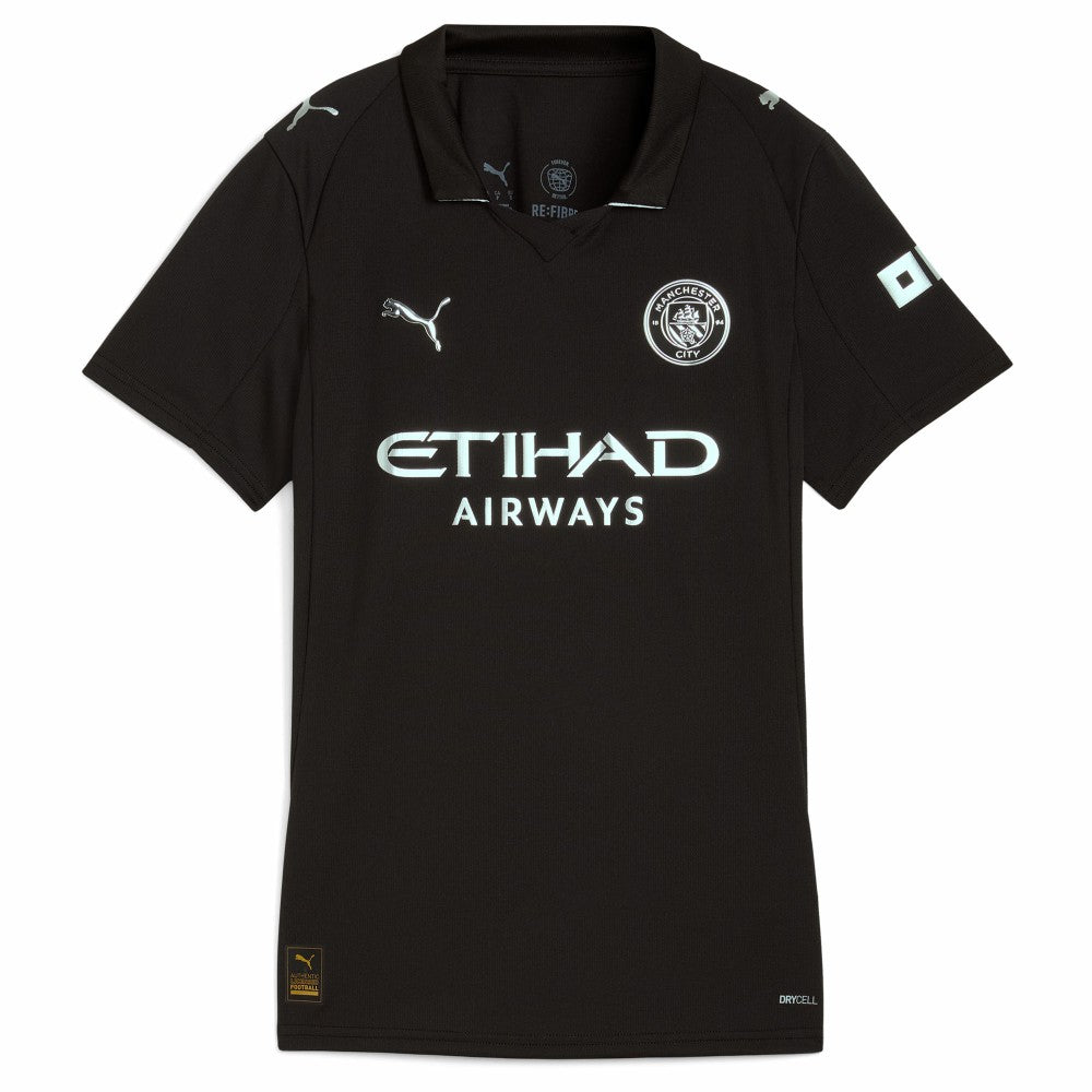 Erling Haaland Manchester City Women's 2025/26 Away Replica Player Jersey - Puma Black