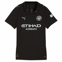 Erling Haaland Manchester City Women's 2025/26 Away Replica Player Jersey - Puma Black