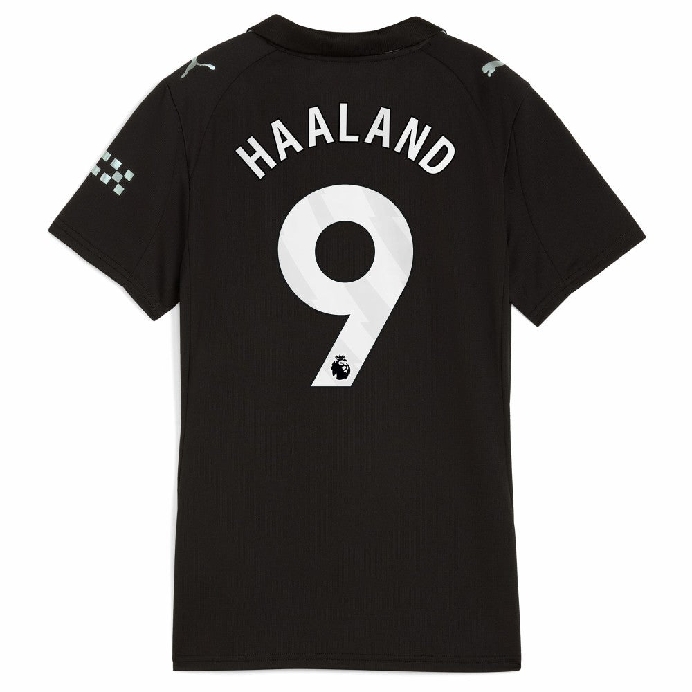 Erling Haaland Manchester City Women's 2025/26 Away Replica Player Jersey - Puma Black
