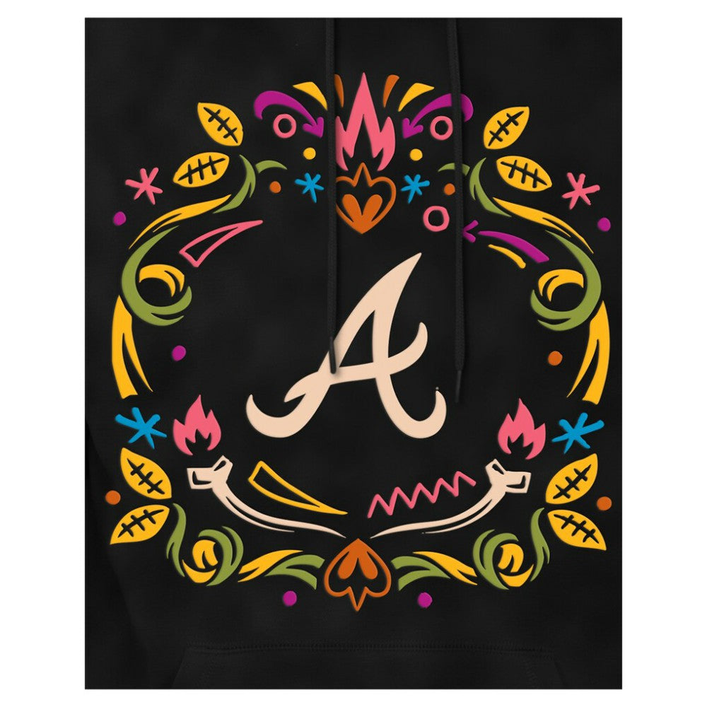 MLB Atlanta Braves New Era Día de los Muertos Brushed Fleece Hoodie