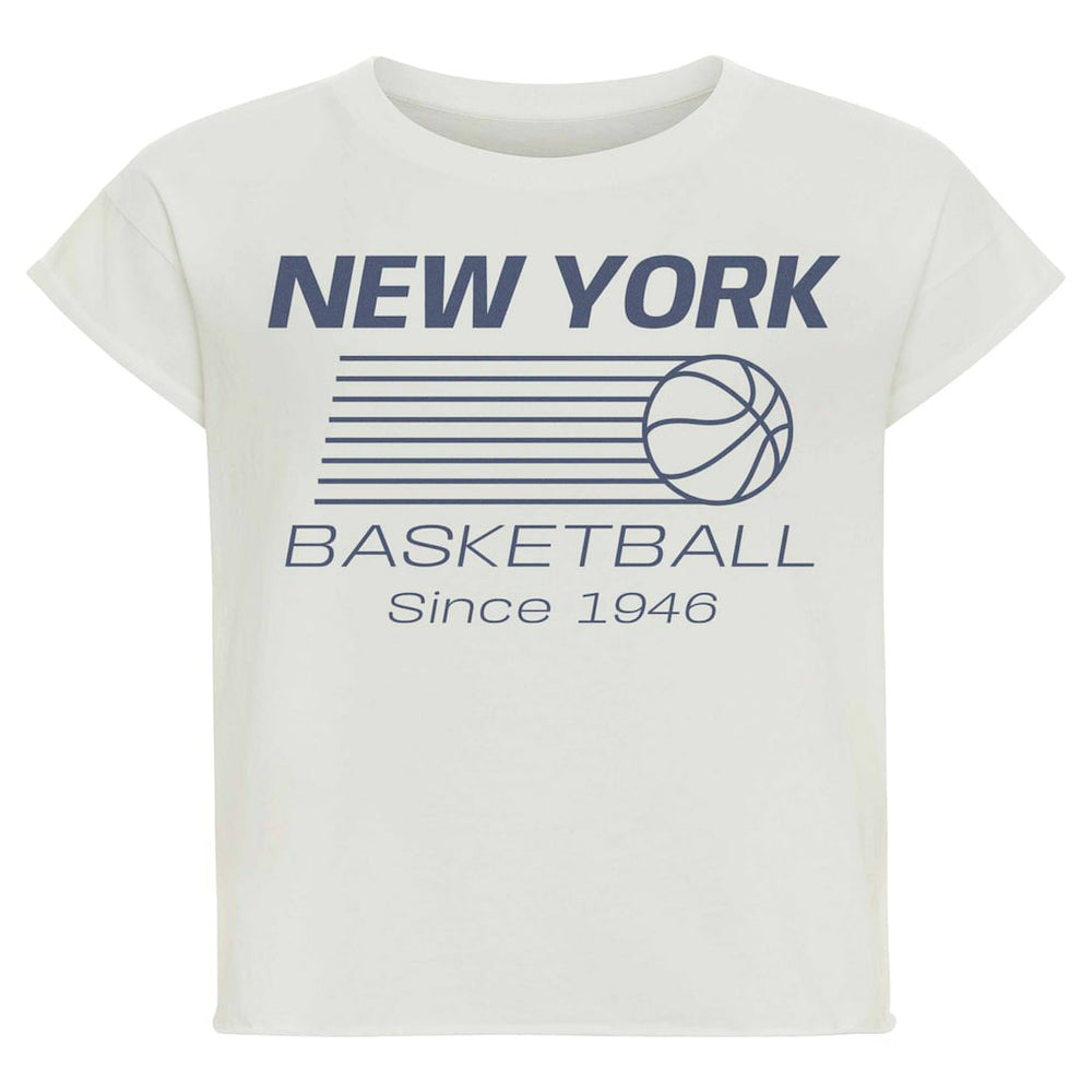 NBA New York Knicks Sportiqe Women's Athletic Club Collection Alana Premium Cropped T-Shirt
