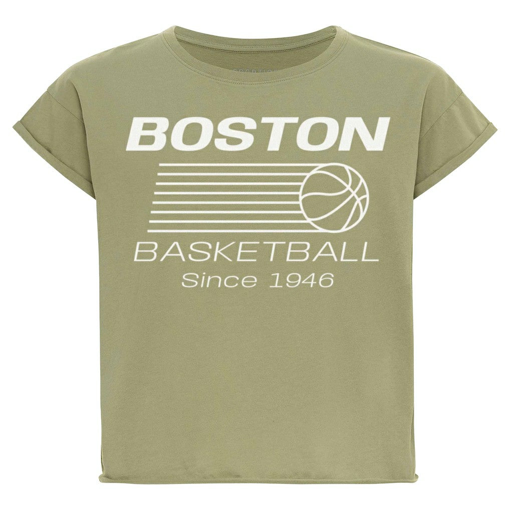 NBA Boston Celtics Sportiqe Women's Athletic Club Collection Alana Premium Cropped T-Shirt