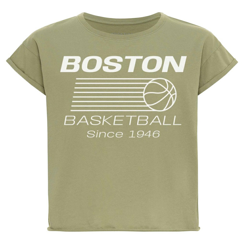 NBA Boston Celtics Sportiqe Women's Athletic Club Collection Alana Premium Cropped T-Shirt