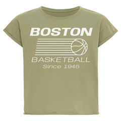 NBA Boston Celtics Sportiqe Women's Athletic Club Collection Alana Premium Cropped T-Shirt
