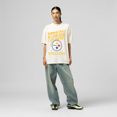 Women's Logo Rise Boyfriend T-Shirt - Pittsburgh Steelers