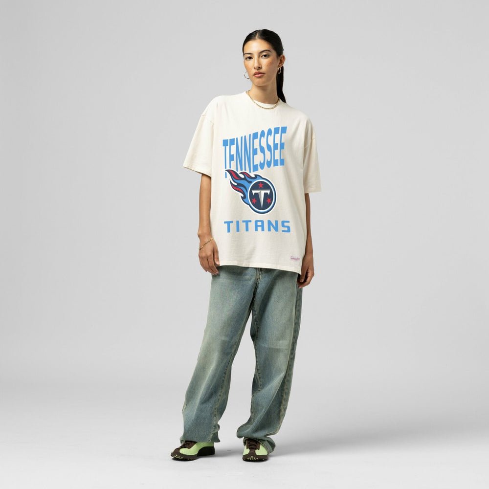 Women's Logo Rise Boyfriend T-Shirt - Tennessee Titans