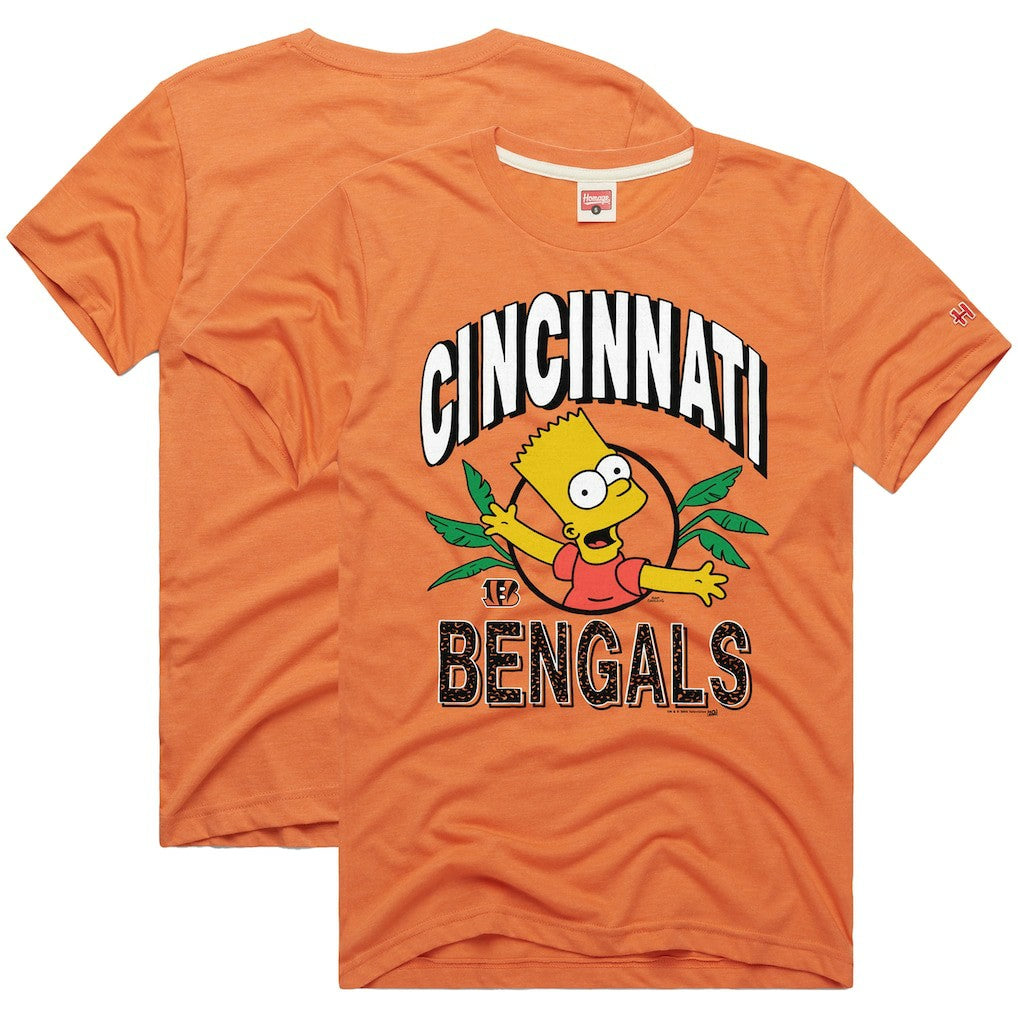 Homage x The Simpsons Unisex Tri-Blend T-Shirt - Cincinnati Bengals