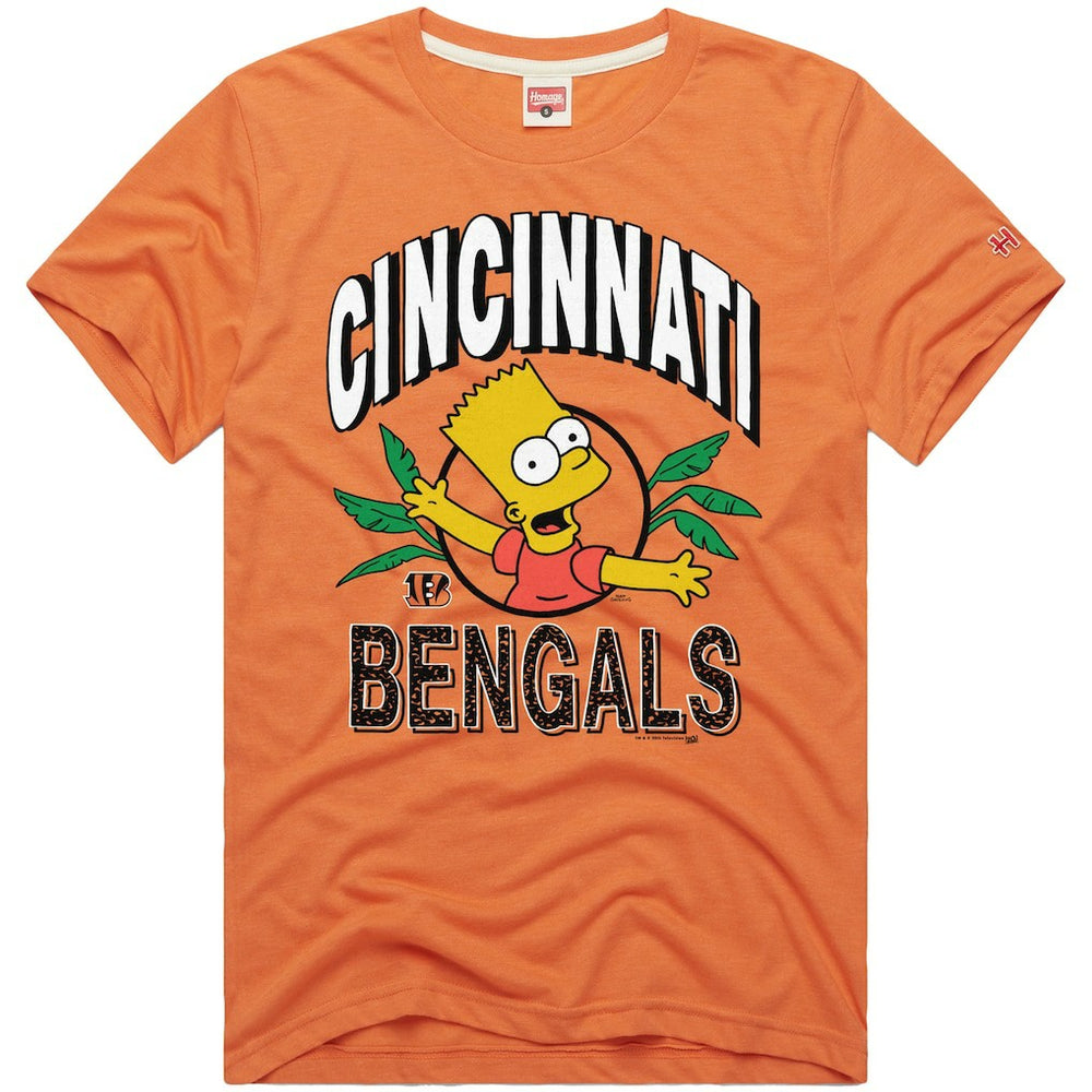 Homage x The Simpsons Unisex Tri-Blend T-Shirt - Cincinnati Bengals