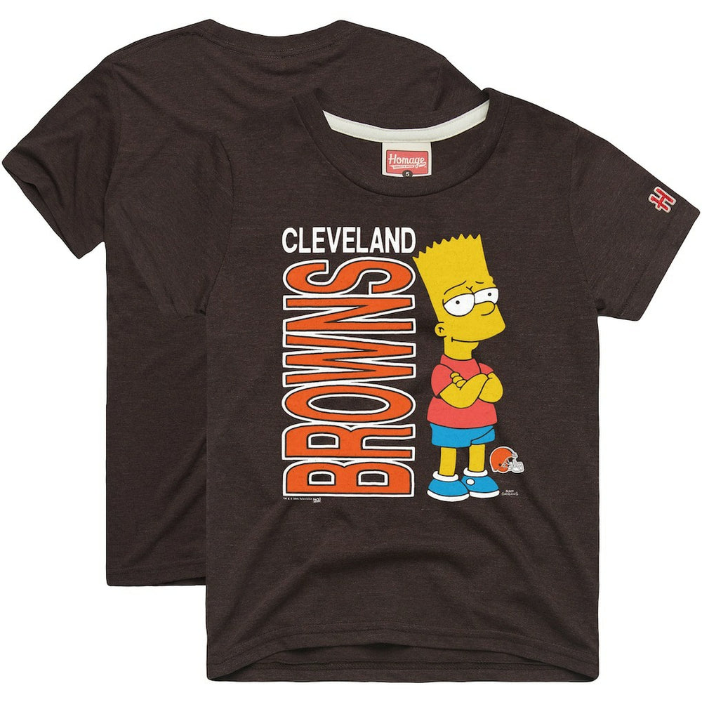 Homage x The Simpsons Unisex Tri-Blend T-Shirt - Cleveland Browns