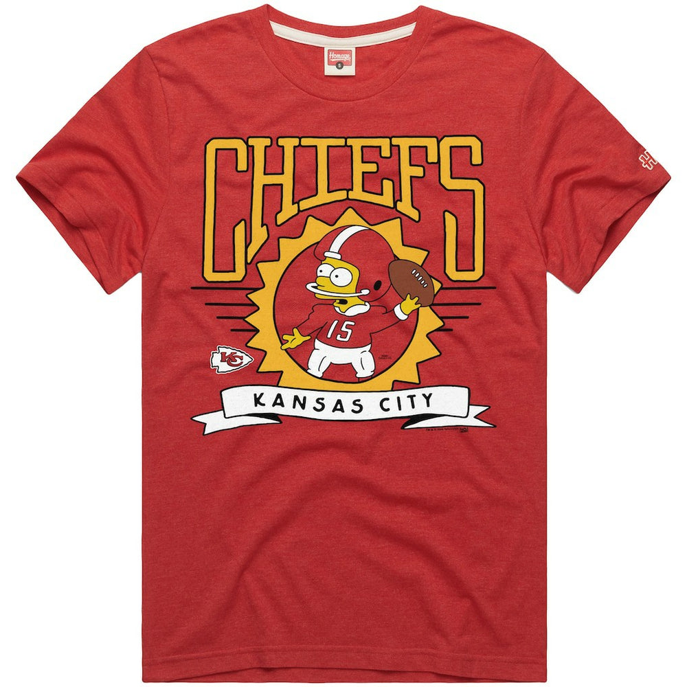 Homage x The Simpsons Unisex Tri-Blend T-Shirt - Kansas City Chiefs