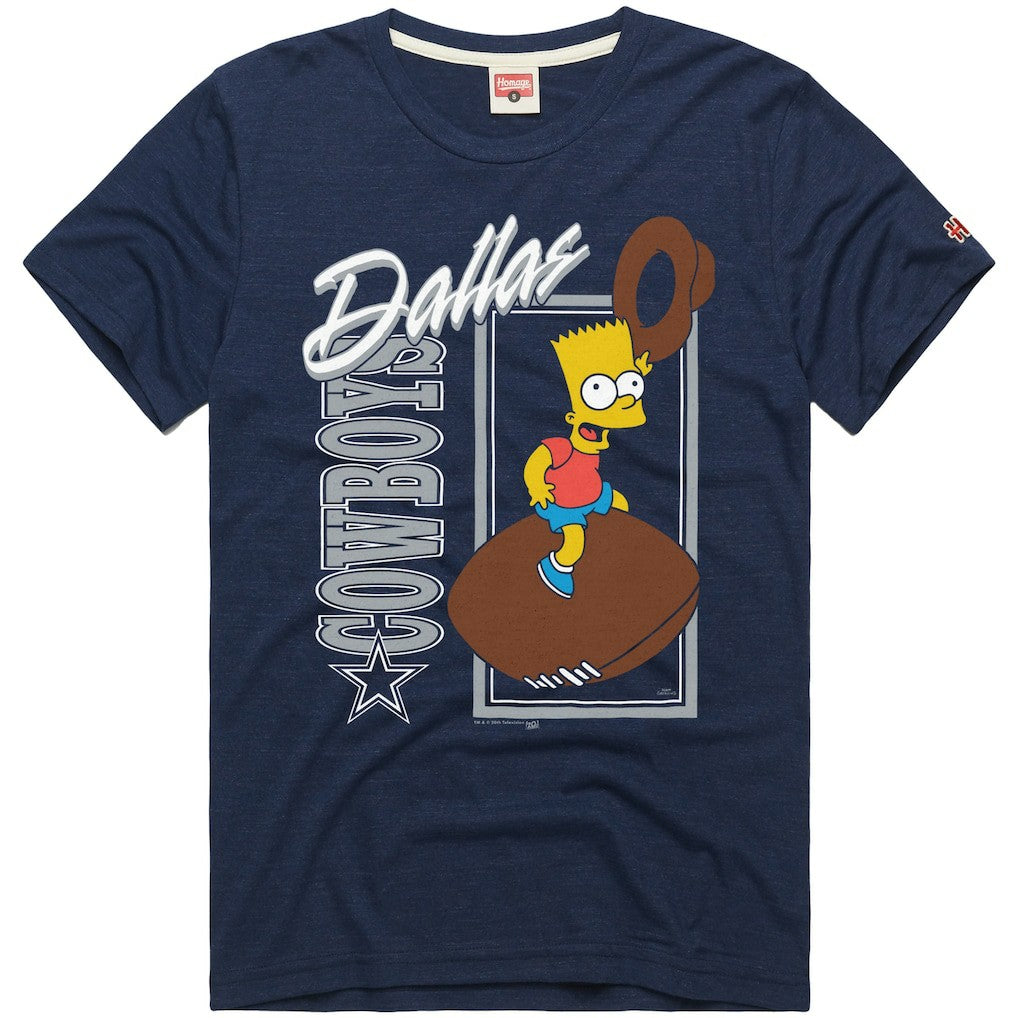 Homage x The Simpsons Unisex Tri-Blend T-Shirt - Dallas Cowboys