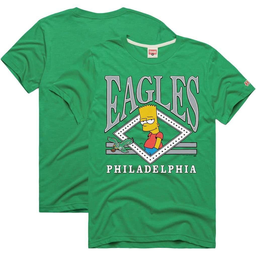 Homage x The Simpsons Unisex Tri-Blend T-Shirt - Philadelphia Eagles