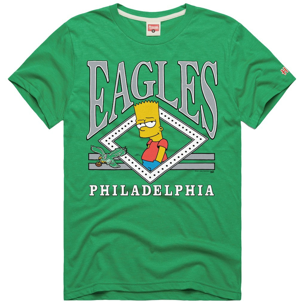 Homage x The Simpsons Unisex Tri-Blend T-Shirt - Philadelphia Eagles