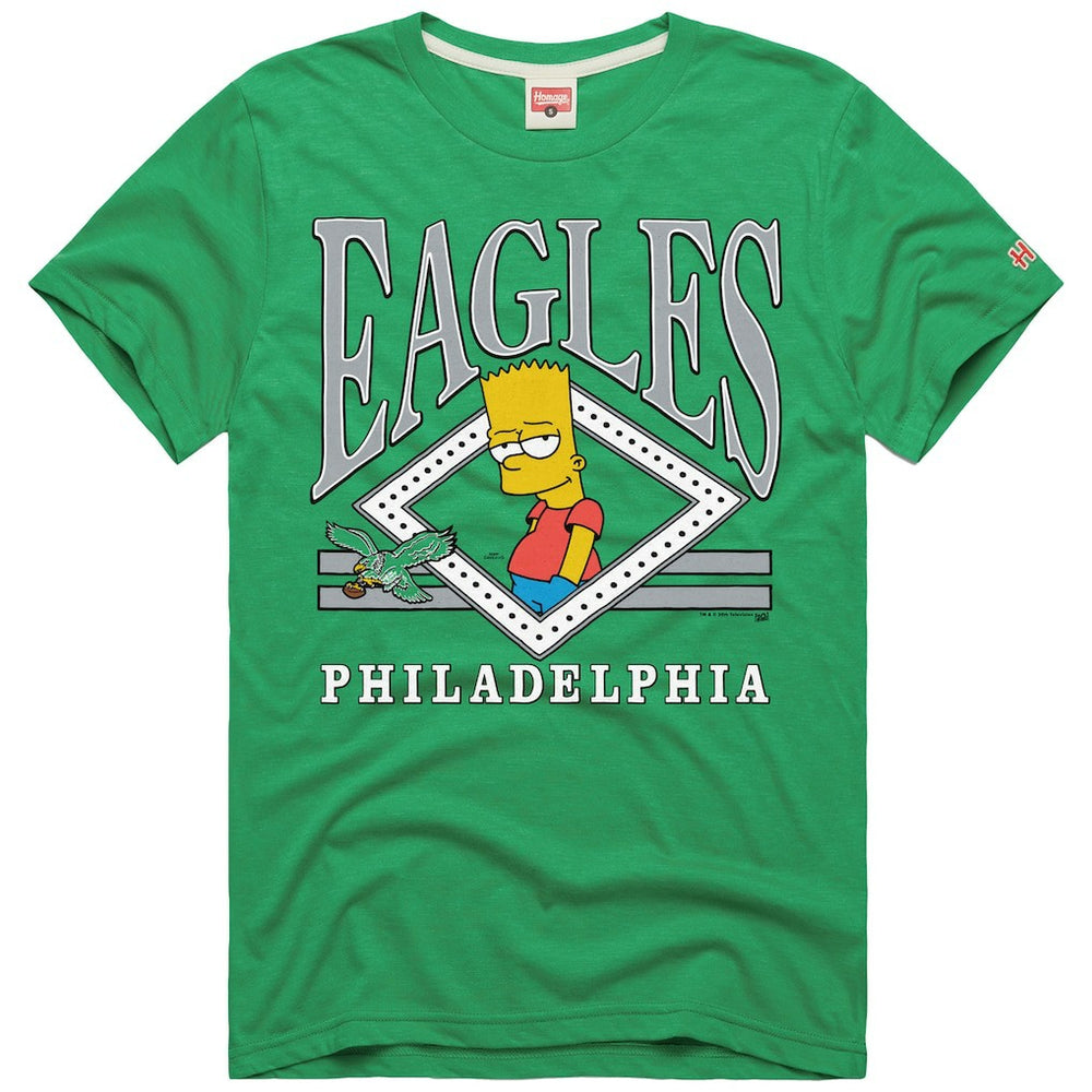Homage x The Simpsons Unisex Tri-Blend T-Shirt - Philadelphia Eagles