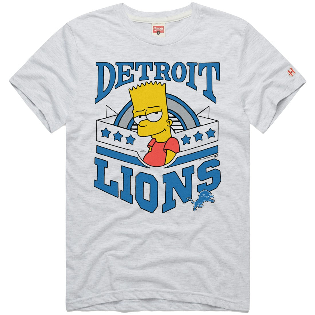 Homage x The Simpsons Unisex Tri-Blend T-Shirt - Detroit Lions