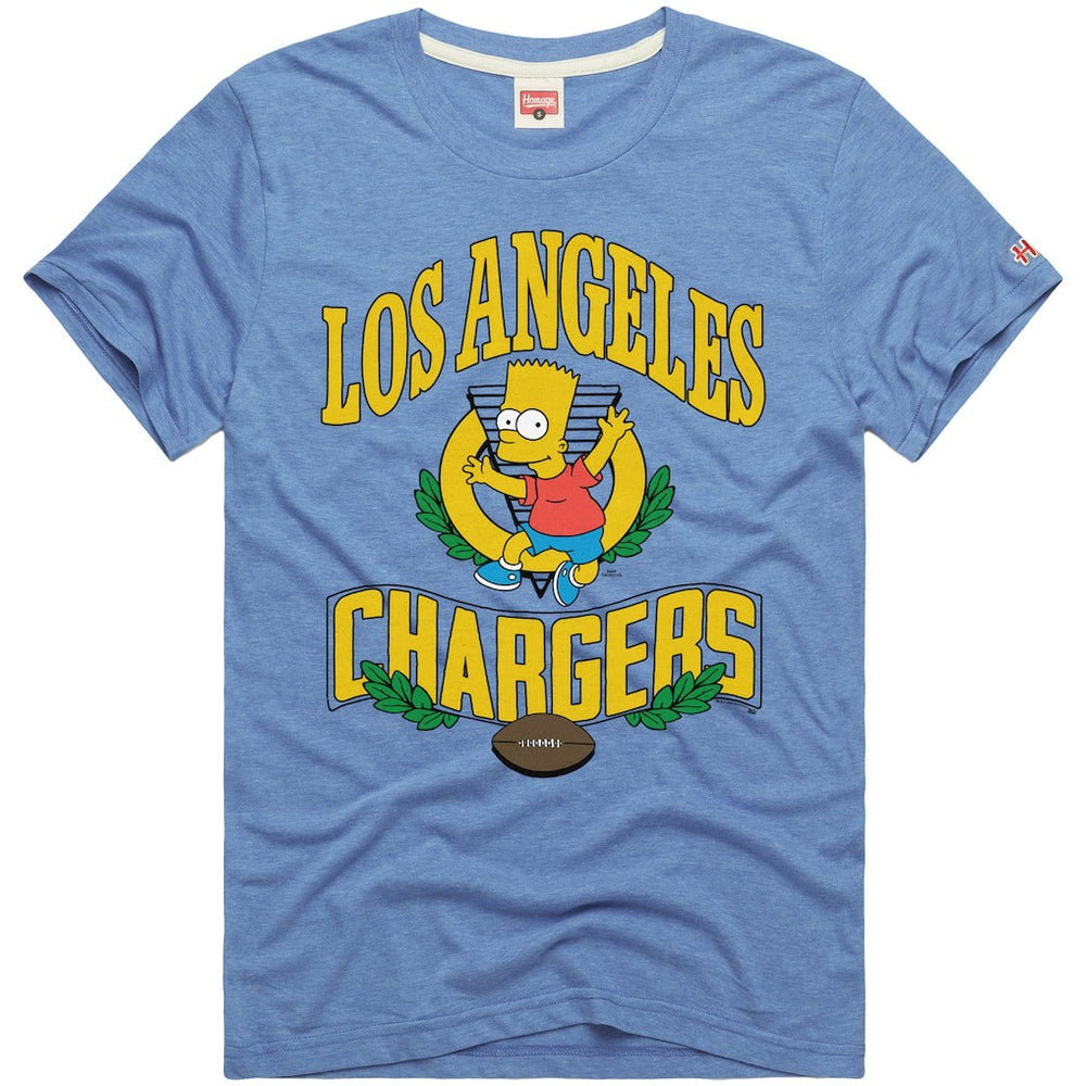 Homage x The Simpsons Unisex Tri-Blend T-Shirt - Los Angeles Chargers