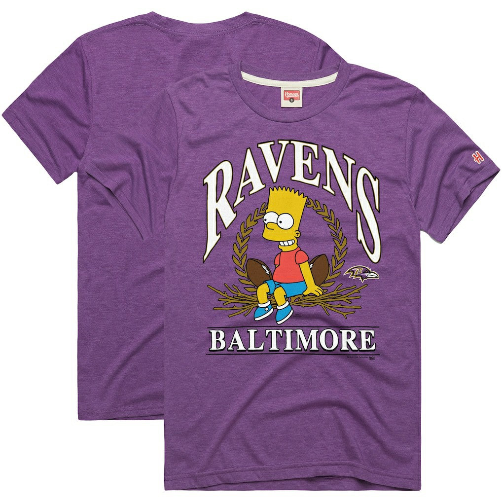 Homage x The Simpsons Unisex Tri-Blend T-Shirt - Baltimore Ravens