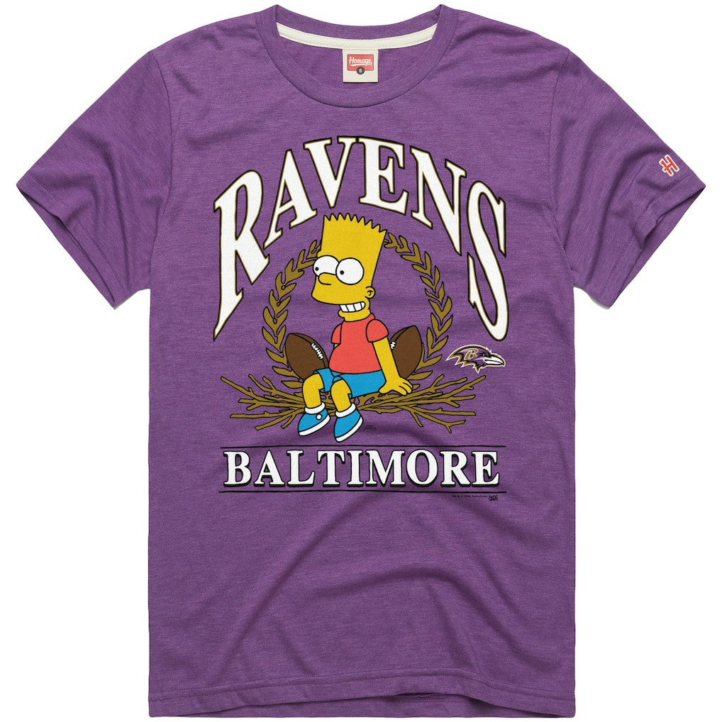 Homage x The Simpsons Unisex Tri-Blend T-Shirt - Baltimore Ravens