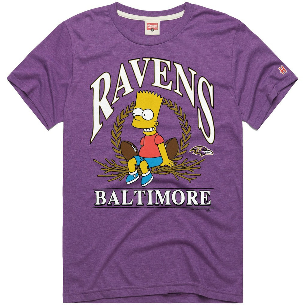 Homage x The Simpsons Unisex Tri-Blend T-Shirt - Baltimore Ravens