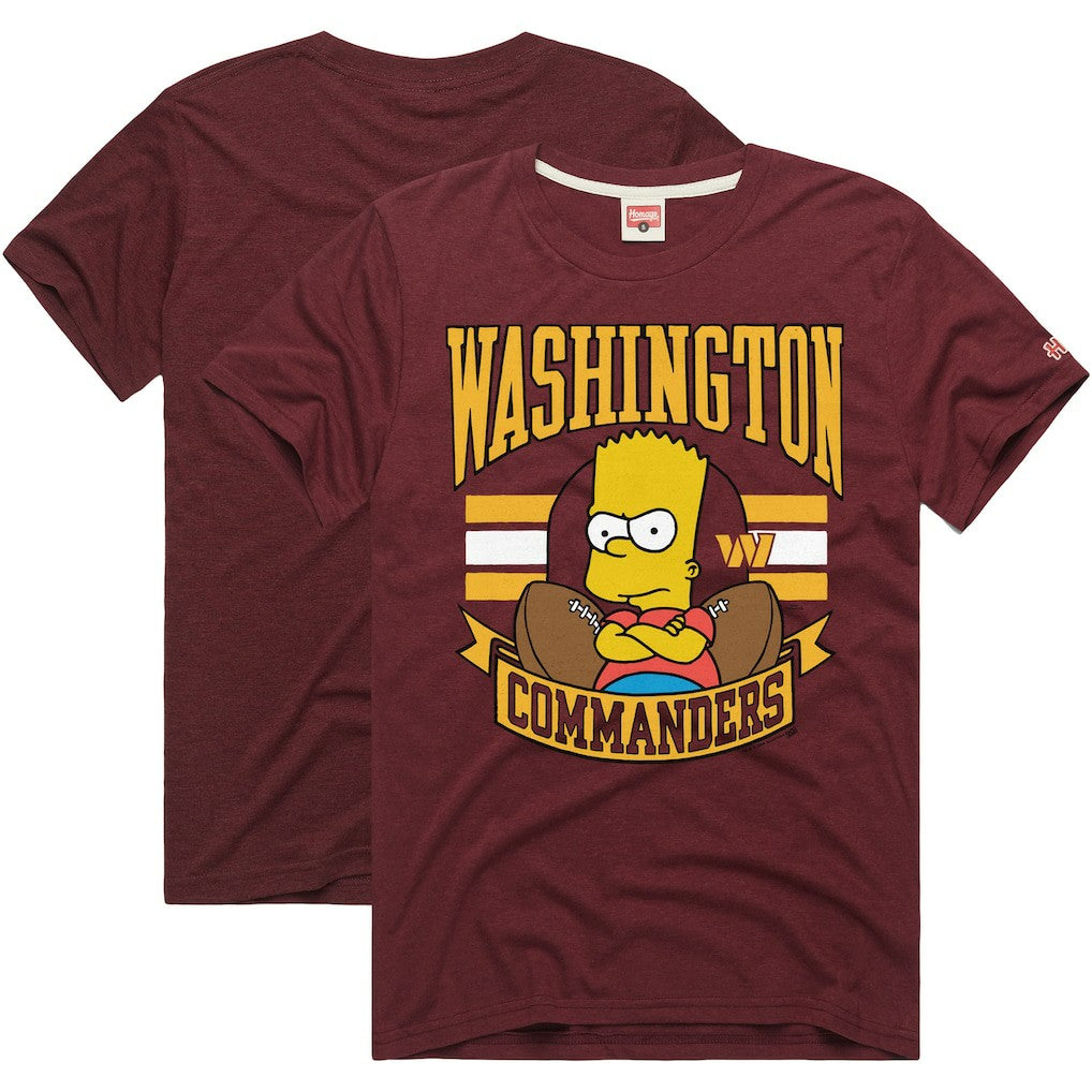 Homage x The Simpsons Unisex Tri-Blend T-Shirt - Washington Commanders