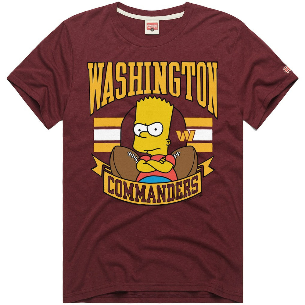 Homage x The Simpsons Unisex Tri-Blend T-Shirt - Washington Commanders
