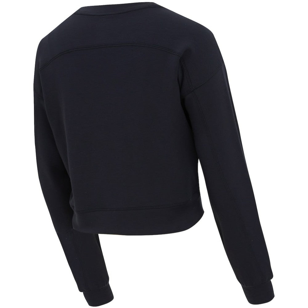 USWNT Concepts Sport Women's Tri-Blend Darby Knit Long Sleeve Crop Top -  Black
