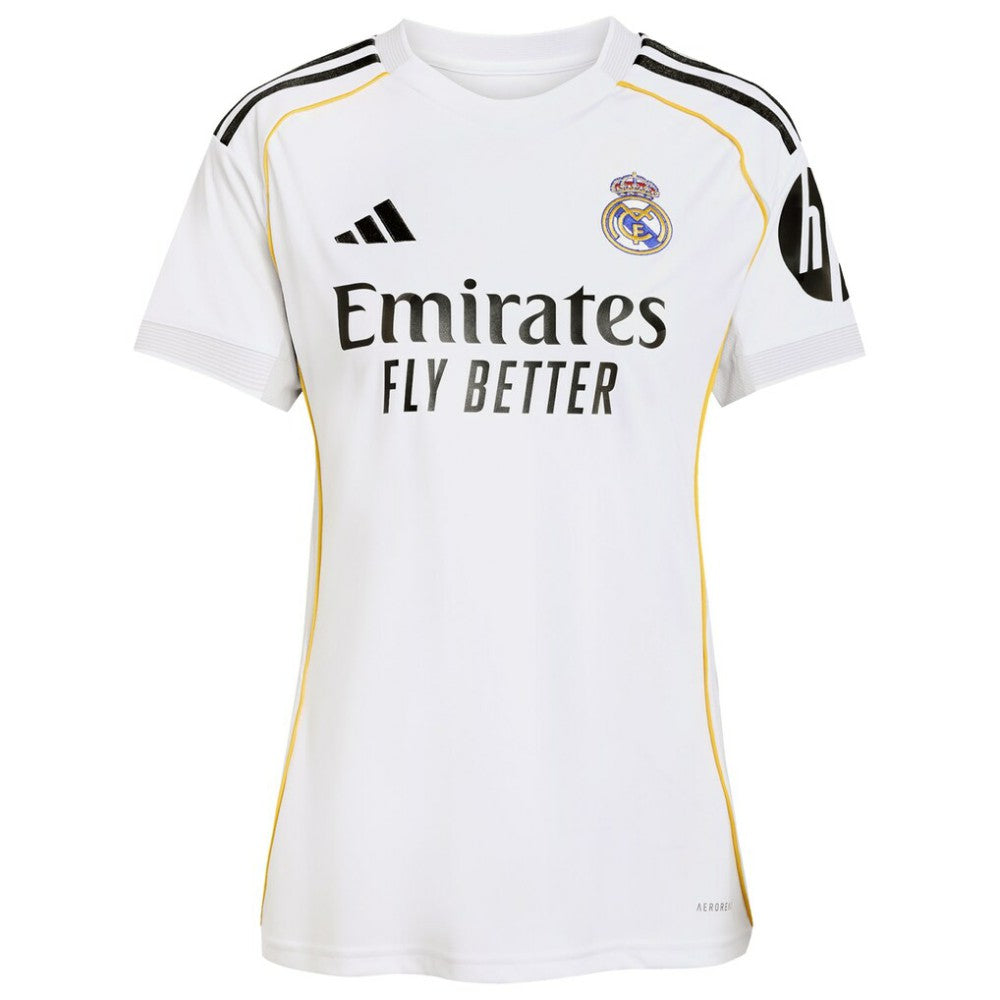 Kylian Mbappé Real Madrid Women's 2025/26 Home Replica Player Jersey - Adidas White