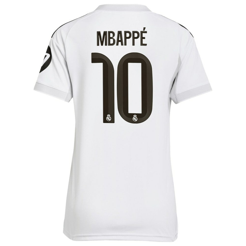 Kylian Mbappé Real Madrid Women's 2025/26 Home Replica Player Jersey - Adidas White