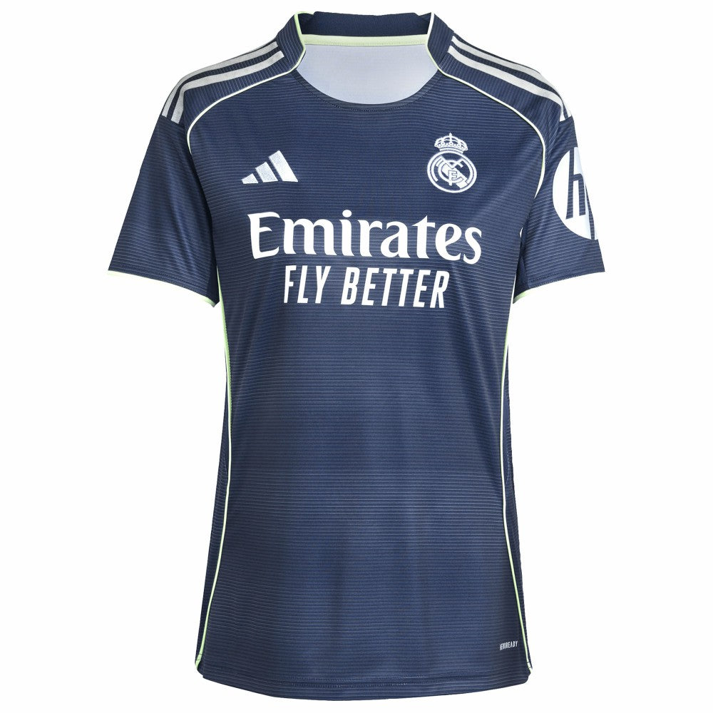 Kylian Mbappé Real Madrid Women's 2025/26 Away Replica Player Jersey - Adidas Blue