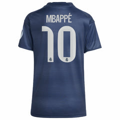 Kylian Mbappé Real Madrid Women's 2025/26 Away Replica Player Jersey - Adidas Blue